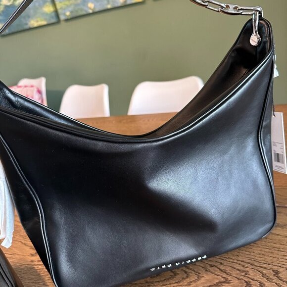 NWT! NEW! MARC JACOBS Tempo Baguette Shoulder Bag -Small Black, Leather, Women - Picture 2 of 13